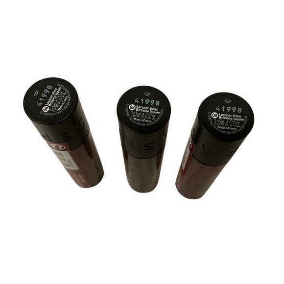 3 pc Sephora collection lacquer shine lipstick 08 red inferno sealed new - Picture 3 of 3